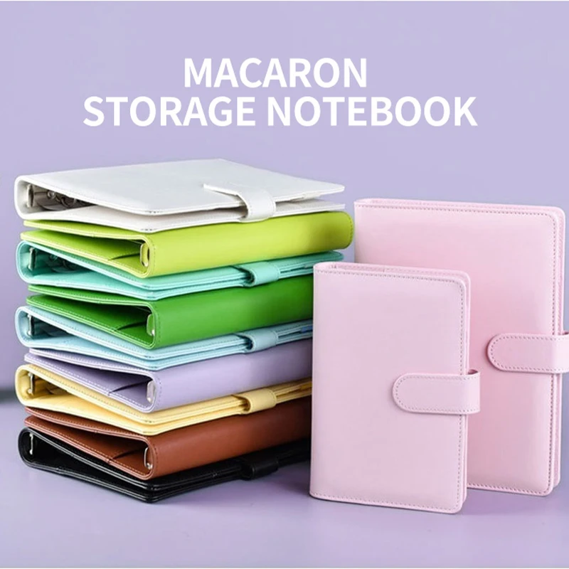 A5/A6 Budget Binder Planner Notebook Cover PU Loose-leaf Handbook 6 Holes Binder Diary Agenda Paper Cover School Stationery