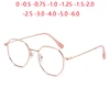 Metal Student Polygon Nearsighted Glasses For Women Men Rose Gold Frame Minus Sight Eyeglasses Prescription 0 -0.5 -0.75 To -6.0 1