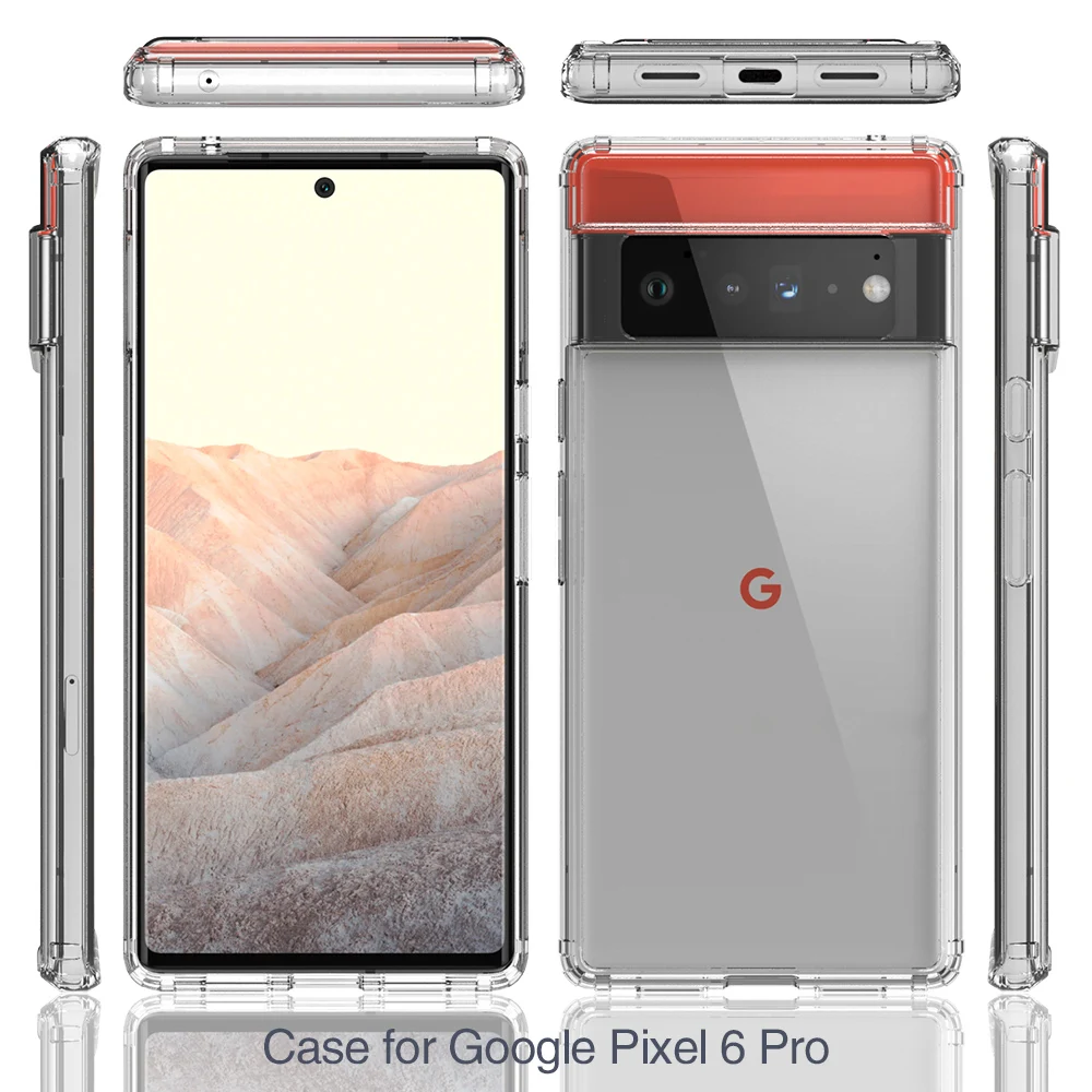 NEW'C Cover per Google Pixel 8 Gel TPU in silicone ultra trasparente e