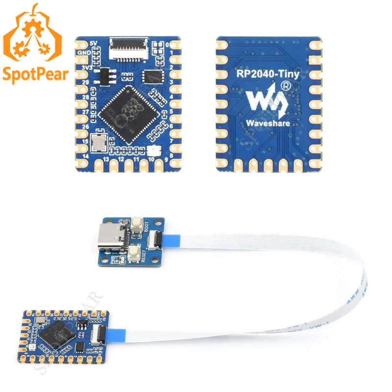 Raspberry pi Pico Rp2040-tiny Placa de Desenvolvimento On-board com Chip Rp2040 Porta Usb Adapter Board Opcional