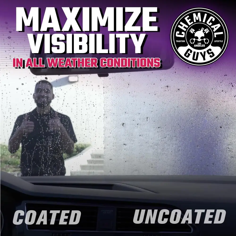 HydroView Ceramic Glass Cleaner Water Repellent & Protective Coating Ultimate Hydrophobic Two-in-One Clear Vision & All Weather