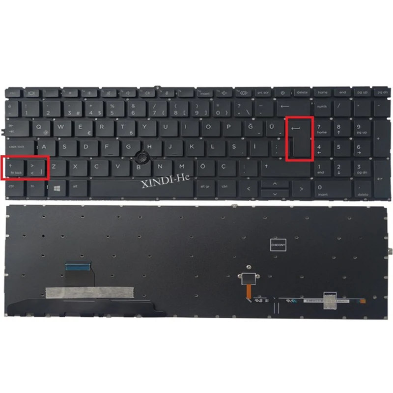 Tastiera Turca Non Retroilluminata Per Hp Elitebook 850 G7 850 G8 855 G7 855 G8 Con Layout Tr Poniter