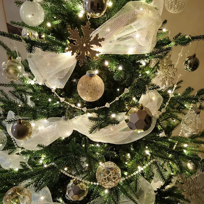 

Christmas Mesh Tulle Roll Fabric Tree Pendant Merry Christmas Decor For Home 2023 Xmas Gifts DIY Craft Cristmas New Year