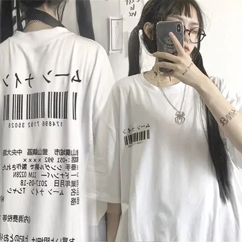 Punk Retro Gothic Graphic Women's Y2k Top Style Cropped Crew Neck T-Shirt Japanese Streetwear Short Sleeve Printed T-Shirt Y2K 1