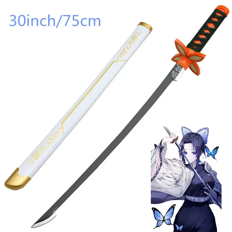 Cosplay Kimetsu no Yaiba Kochou Shinobu Wood Sword Katana 30inch Role Play Demon Slayer 75cm Kamado Tanjirou Weapon Model cosplay sword cosplay prop cosplay toy