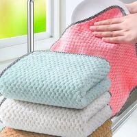 Thick Kitchen Daily Dish Towel Dish Cloth Kitchen Rag Useful Kitchen Absorbent Scouring Pad Non-Stick Oil Quick Cleaning Brush 1