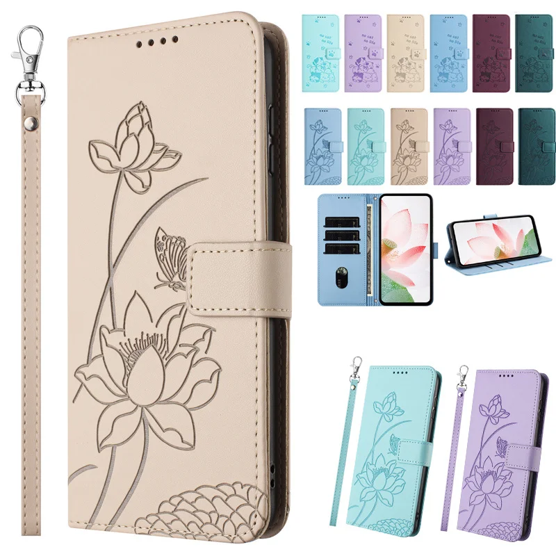 Elegant Flower Leather Flip Case: Magnetic Wallet Cover