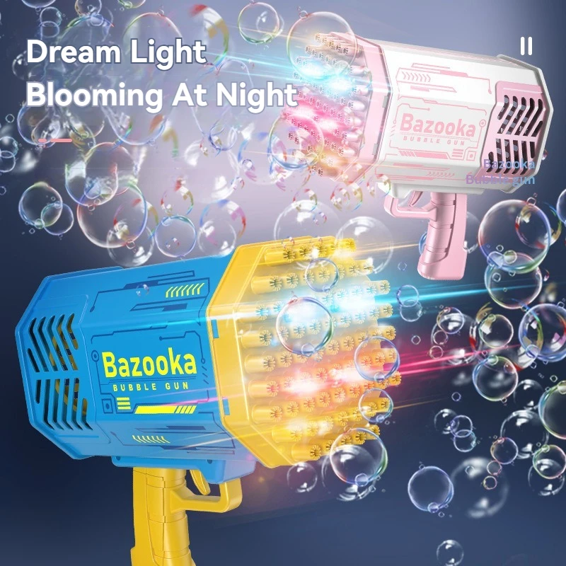 69-hole Bazooka Bubble Gun Children's Bubble Blowing Toy Automatic Electric Bubble Machine Outdoors Play Props Gifts Children 3
