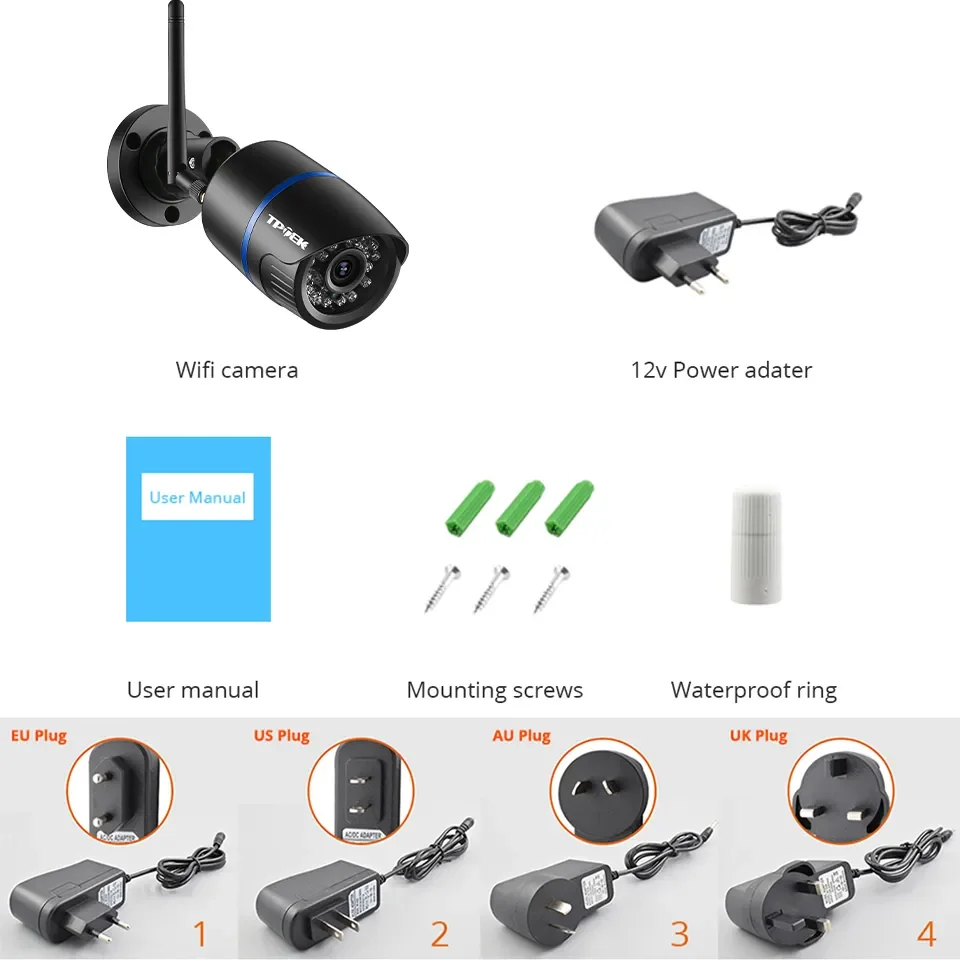 4MP 1080P IP Camera Outdoor WiFi Security Camera Wireless Video Surveillance Wi Fi Bullet CCTV HD Camara CamHipro CamHi Cam 6