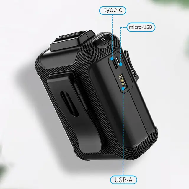 Body Ventilátor Hosszú Időtartamú Derék Akkumulátorral Működtetett Sürgősségi Erőforma Hasznos Derékra Szerelt Mini