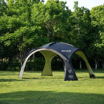 Silver Coated Shelter Canopy UV Resistant Camping Dome Tent PU3000MM Waterproof for Outdoor Backyard BBQ 1