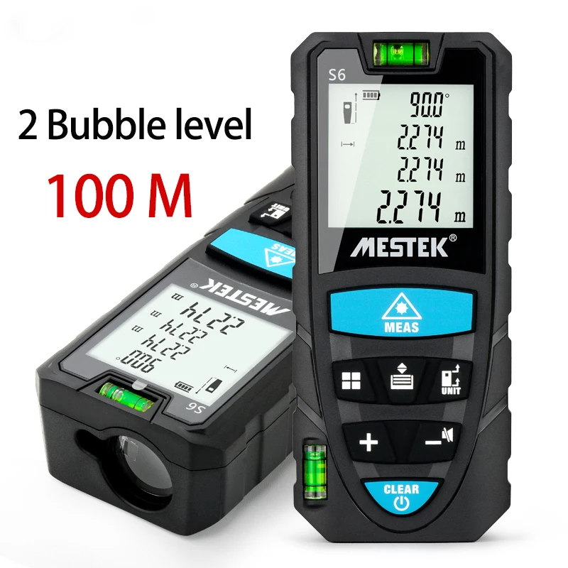 MESTEK Laser Distance Meter 50/70/100m Range Finder Digital Building Construction Trenas Industry Planning Measurement Tools