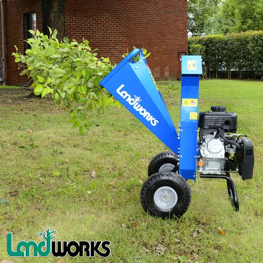 Wood Chipper Shredder Mulcher 7HP 3Inch Max Capacity Adjustable Discharge Guide