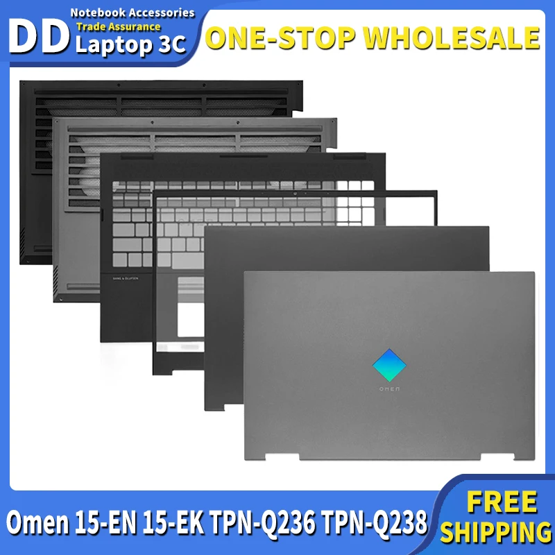 Nuovo Per Hp Omen 15-En 15-Ek 15-En0013Dx Tpn-Q236 Tpn-Q238 Laptop Lcd Cover Posteriore Lunetta Anteriore Custodia Inferiore Custodia Superiore Copert