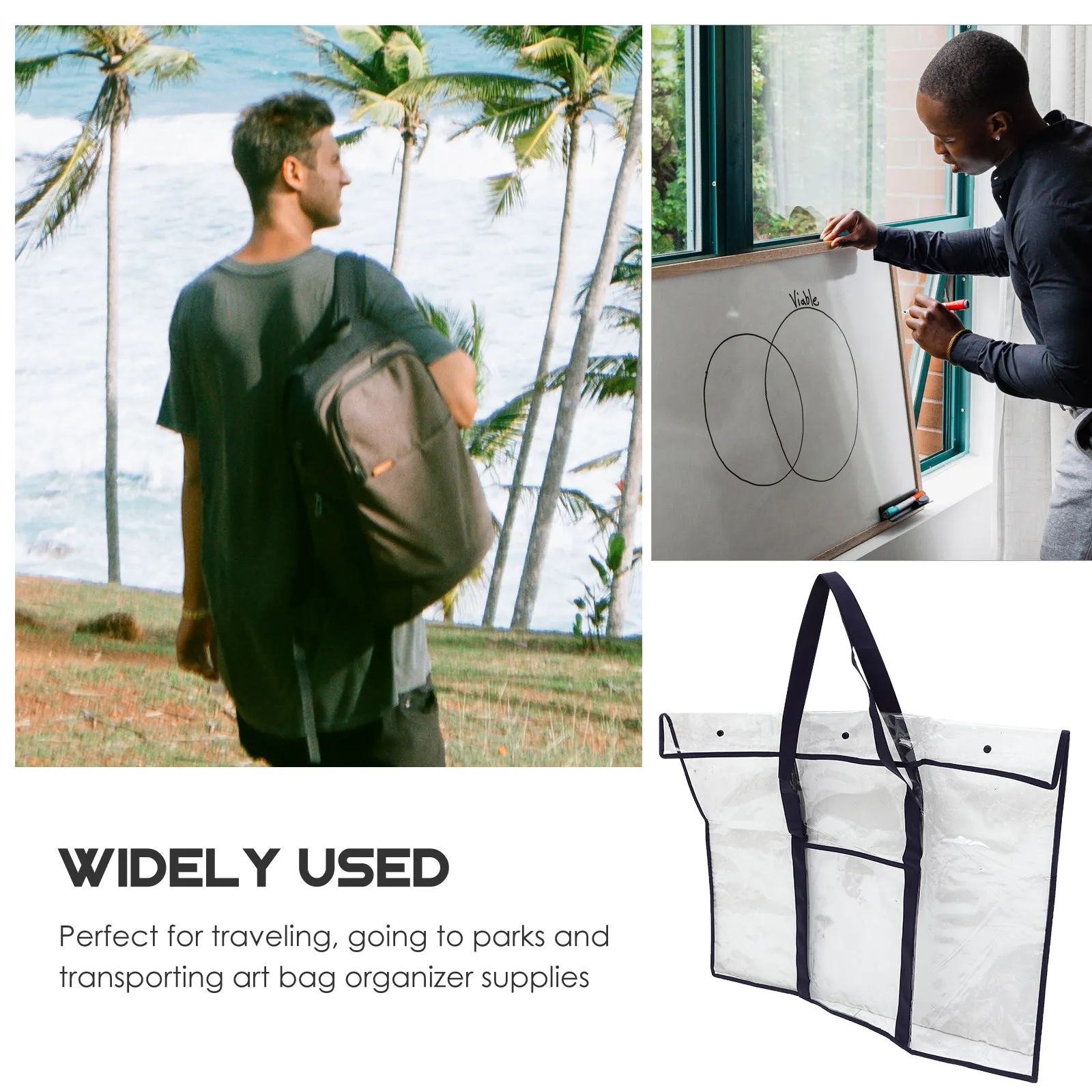 대형 휴대용 미술 도구 정리 가방, 두꺼운 어깨끈, 페인팅 보드 캐리어, 그림 보관용 미술 용품 수납 가방