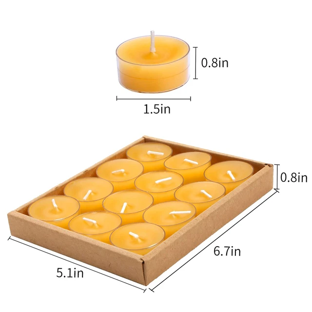 100% Pure BEESWAX Bulk Votive Candles