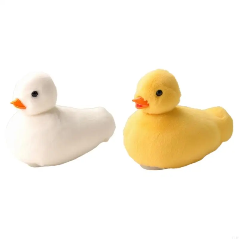 W3JF Educational Toy Quacking Walking Duckling Plush Toy Electric Swinging Duck