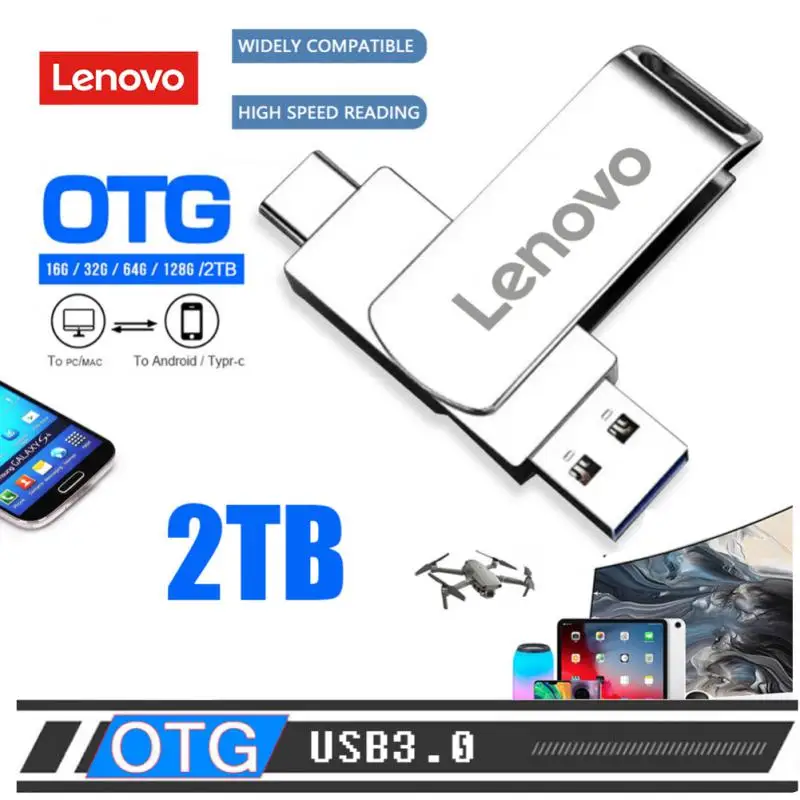 Lenovo 2-in-1 64TB 16TB USB Flash’s Theme Meghengerget type-c adathordozó 2TB 1TB 256GB 128GB Magas légnyomású levegő sebesség USB botot Vízhatlan esőköpény Flash’s Theme adathordozó disc