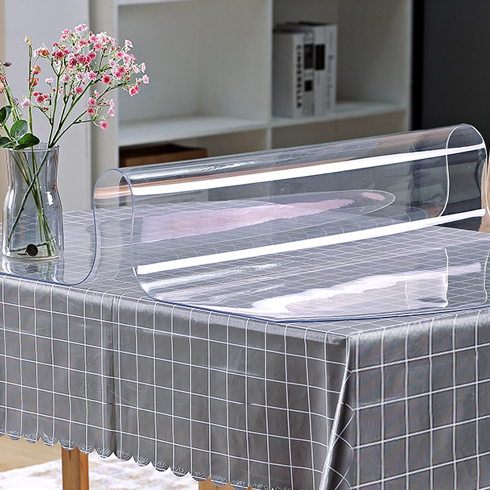 Transparent PVC Table Cover Protector Waterproof Oilproof
