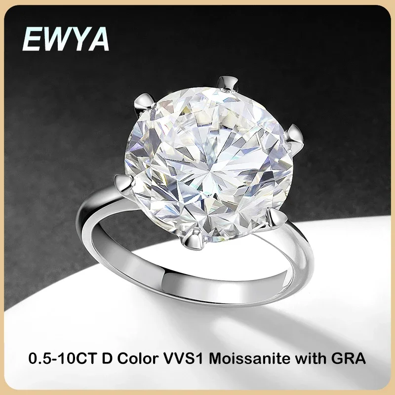 Bague Solitaire Dolly-Bijoux Alliance T54 – Diamant Cz 8mm, Argent Massif 925