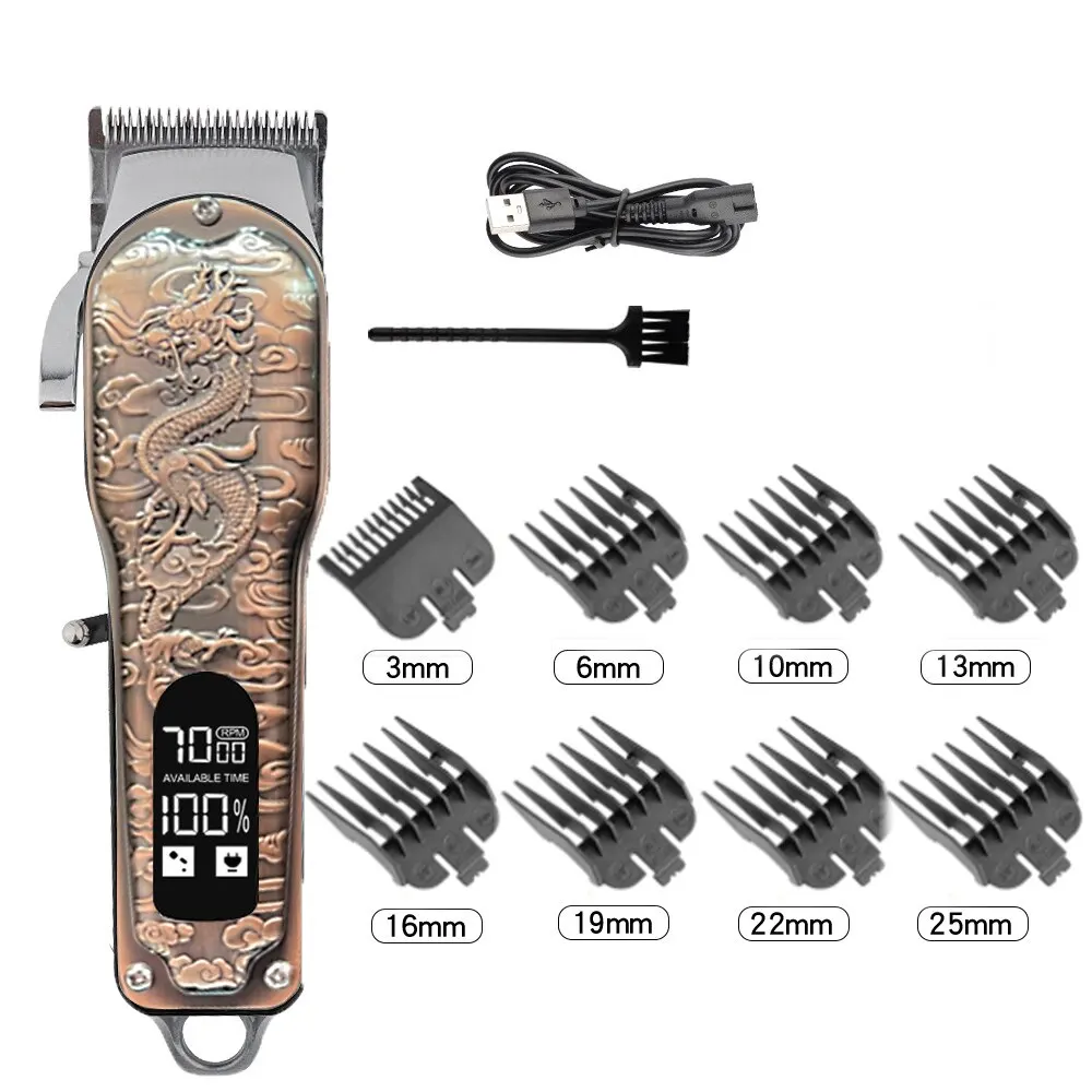 thumbnail image 1 of Cortadora de pelo profesional recargable por USB con pantalla digital, nueva máquina cortadora de pelo eléctrica, recortadora de barba para hombres, 1 of 5