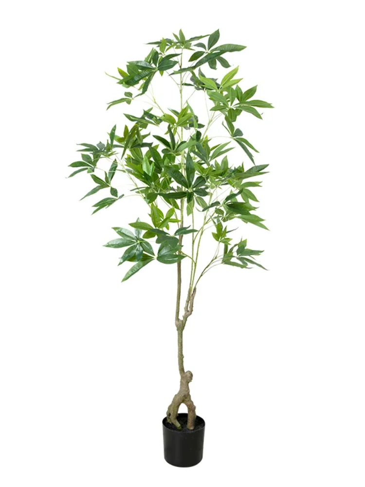 Искусственные деревья Pachira Macrocarpa, зеленое растение, украшение для дома, гостиной, дома, в скандинавском стиле, искусственное покрытие Искусственные деревья Pachira Macrocarpa, зеленое растение, украшение для дома, гостиной, дома, в скандинавском стиле, искусственное покрытие