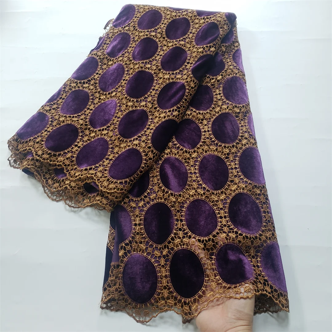 Soft Embroidered Velvet lace fabric For Party Evening Dress U_Ge5898 U_GE5338 lace trim fabric