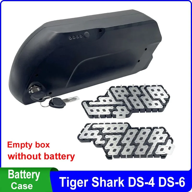 Ebike Tiger Shark Battery Box Ds4 Ds6 36v 48v Ds6 Case 10s 4p 6p 13s 3p 5p Nickel Strip 30a Bms para Faça Você Mesmo E-bike Battery Pack