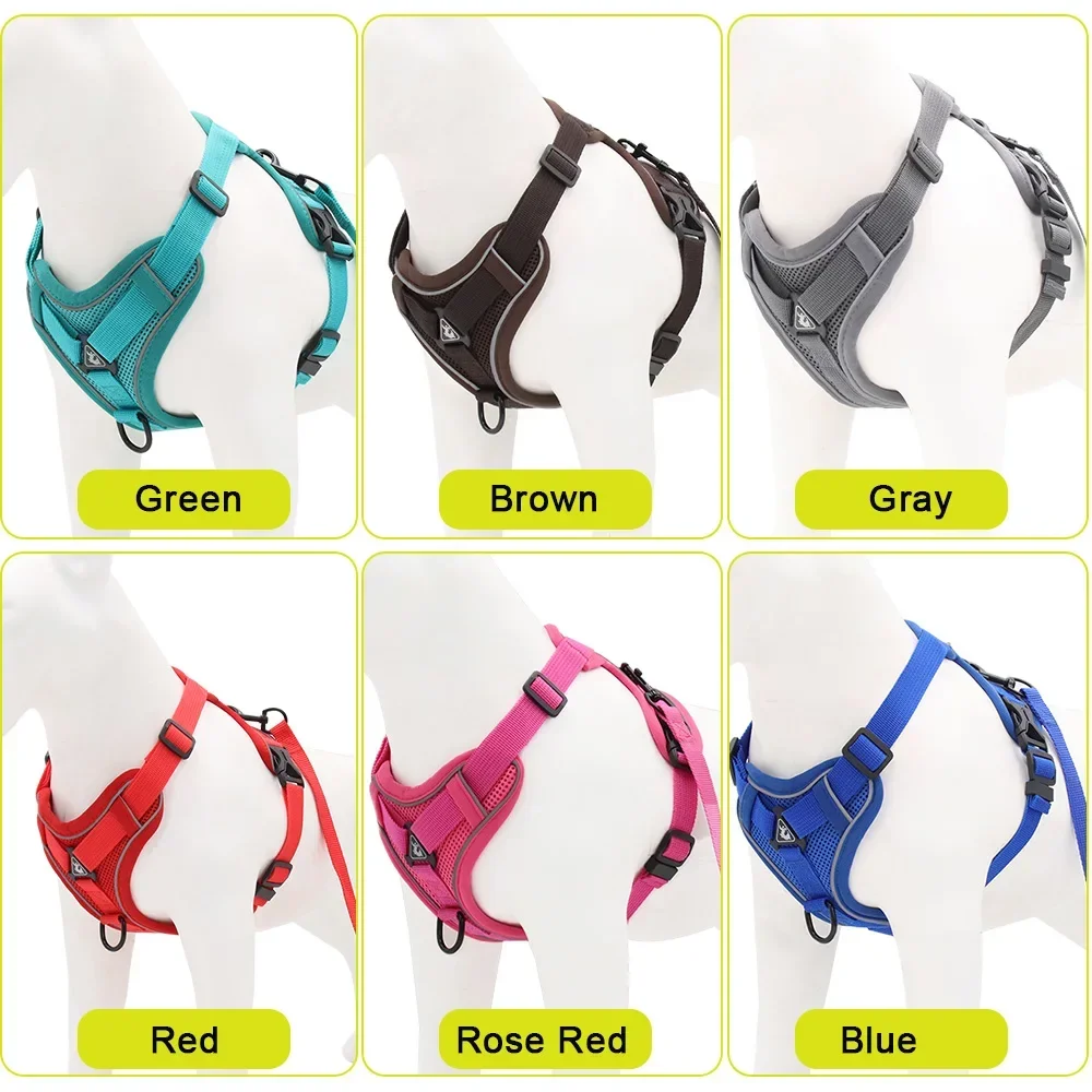 No Pull Dog Harness and Leash Set Adjustable Pet Harness Vest for Small Dogs Cats Reflective Dog Chest Strap Lead Walking pet harness leash set,pet harness set