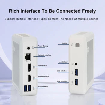 New Genmachine AMD Ryzen 3 2200U Up to 65W Mini PC DDR4 8G RAM NVME 256G SSD Wifi5 BT 4.2 Gaming Computer RX Vega 10 Graphices 4