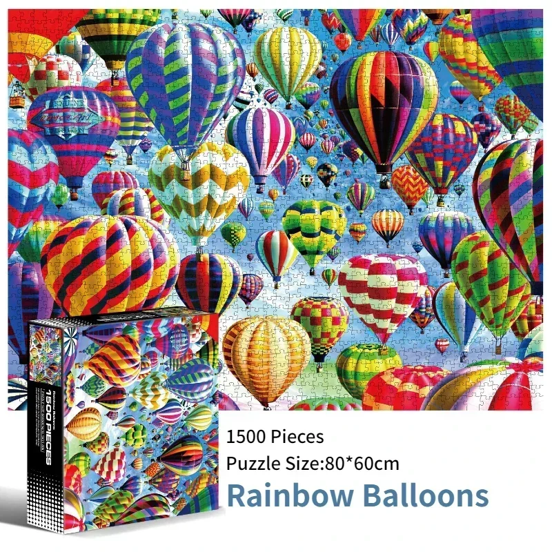 80*60cm Adults 1500pcs Paper Jigsaw Puzzle Paintings Stress Reducing Toys High Difficulty Entertainment Toy Christmas Gifts