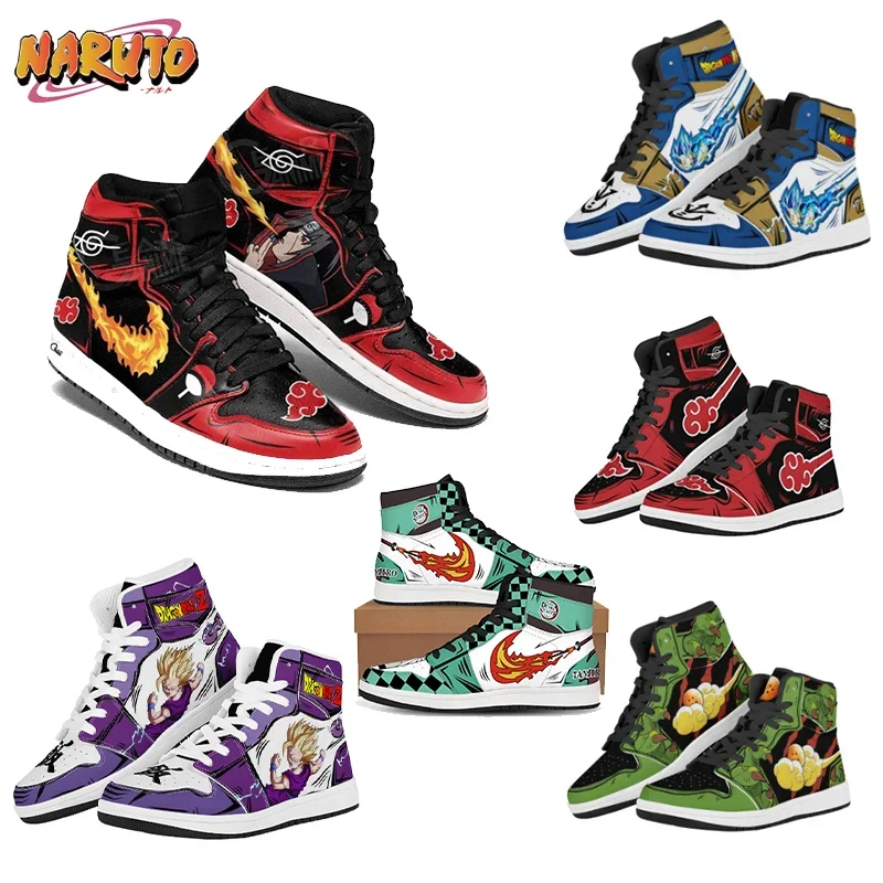 Anime Naruto Scarpe Sneakers Uomo Scarpe Vulcanizzate Dragon Ball Cosplay Sneakers Per Uomo Demon Slayer High Top Scarpe Da Corsa Casual