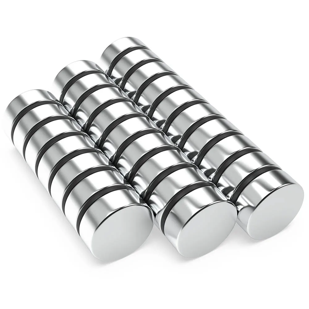25 x 10 mm N35 superstarker Neodym-Magnet, rund, NdfeB, leistungsstark, permanent magnetisch, Kühlschrankmagnete, 25 x 10 mm – Detail 4