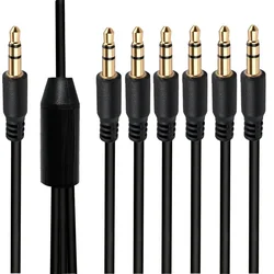 Multi - Device Audio Splitter Cable - 3.5mm Male to Multi - Male AUX Adapter - 0.5m (1 to 6)