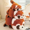 Double-Sided Flip Panda Toy Red Panda Transform Plush Doll 2-in-1 Raccoon Flip Change Transform Panda Soft Pillow Children Gifts 5