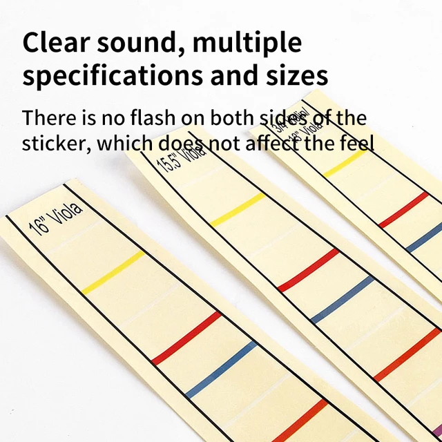 Viola Fretboard Sticker Beginner Pronunciation Position