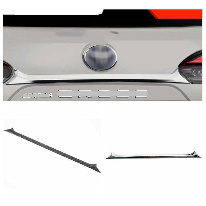 

Подходит для Toyota Corolla Cross 2020 ABS углеродное волокно/серебряная Автомобильная задняя фотонаклейка для стайлинга автомобиля