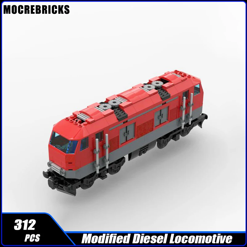 Moc-90224City Locomotiva Diesel Modificata Ferroviaria-60098 Powered Up Building Block Assembly Model Brick Toy Gifts