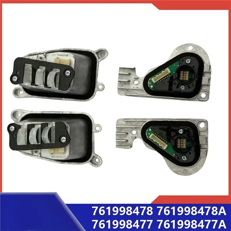 A62E-4Pcs/Set 전면 헤드라이트 LED 방향 지시등 모듈 및 DRL 광원 엔젤 아이 키트 VW Touareg 18-25 761998477 761998478A
