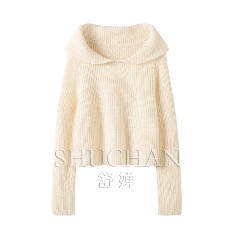 

loose fashion 100% cashmere new long sleeve top sweater mujer sueters de mujer casacos de inverno feminino