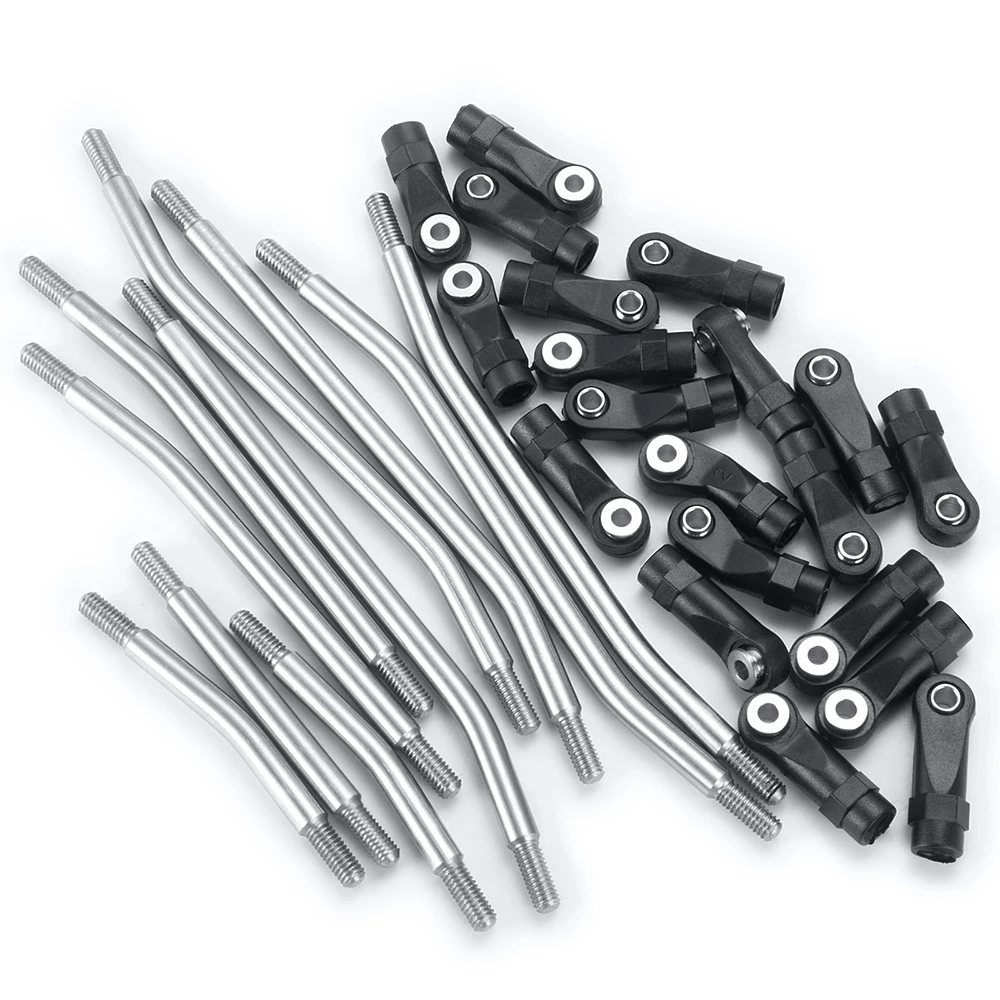 AXSPEED 10-teiliges Verbindungsstangen-Set aus Edelstahl mit Kugelkopf für Axial SCX10 II 90046 Wraith 90018 90048 TRX-4 1/10 RC Car – Detail 21