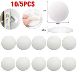 10PCS White Door Stops Rubber Wall Protectors Guards Self Adhesive Door Handle Bumper Stoppers Protective Plug Non-slip Muffler