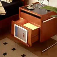 Table De chevet à compartiment caché, minimaliste, moderne, peu encombrante, luxe, Premium, meubles De maison 3