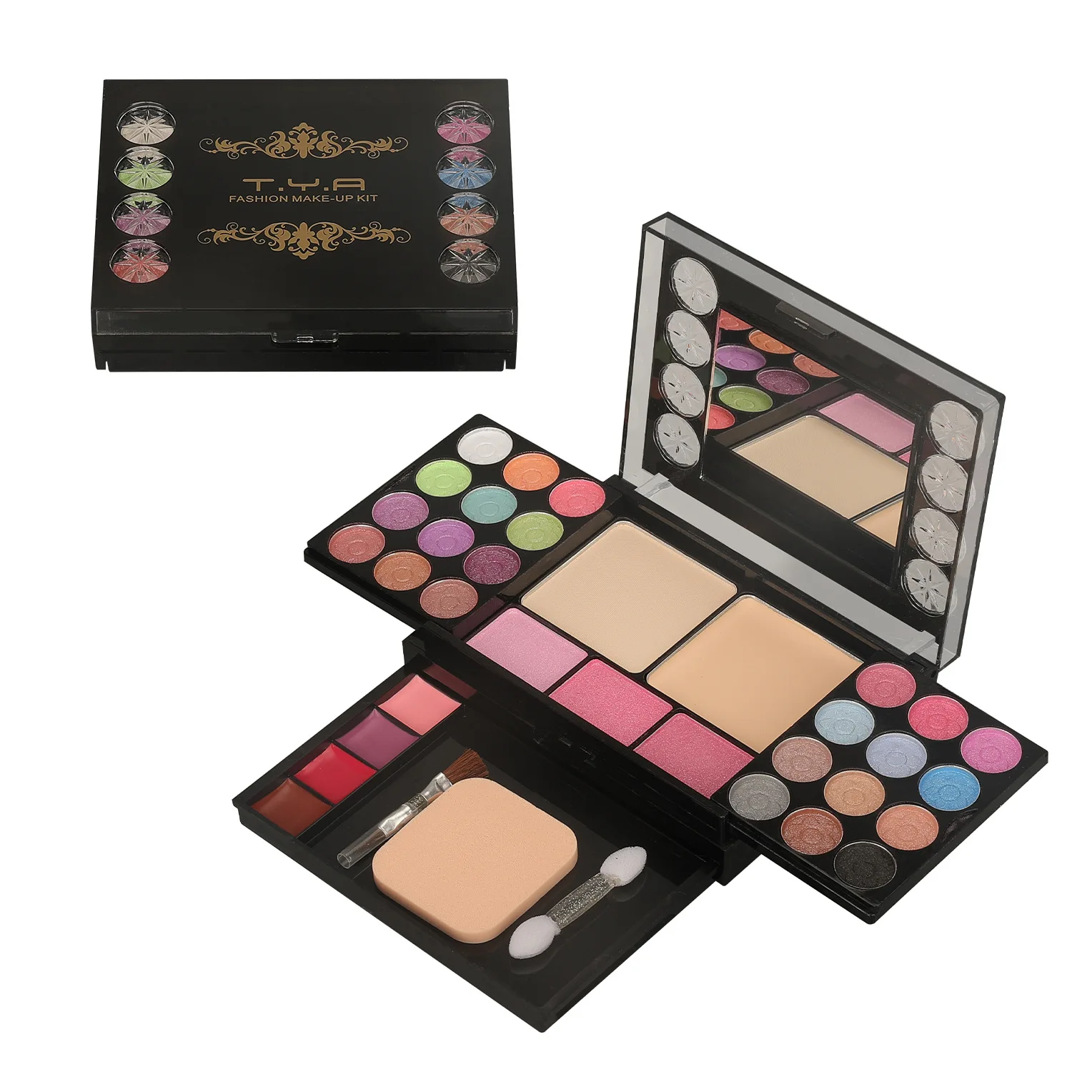 Professional Makeup Set Shimmer Eyeshadow Palette Lipgloss Stick Foundation Blush Powder Make Up Kit For Women Shadows Cosmetics
