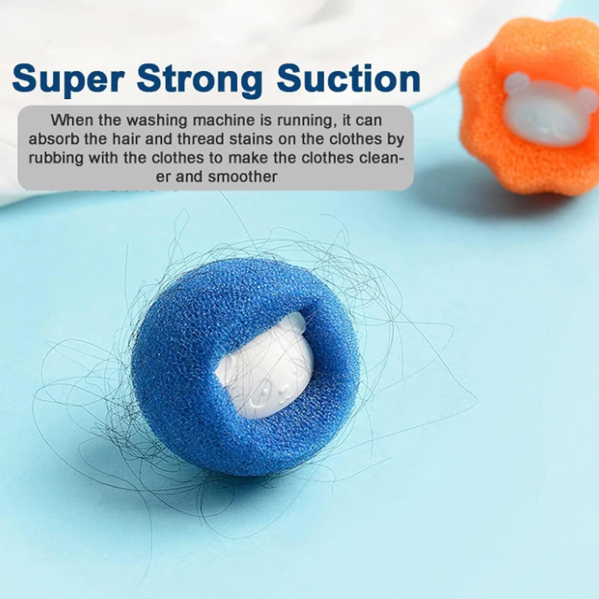 Washing Machine Cleaning Balls Powerful Stain Remover Magic Hair Catcher Pet Laundry Hair Remover 8PCS laundry ball