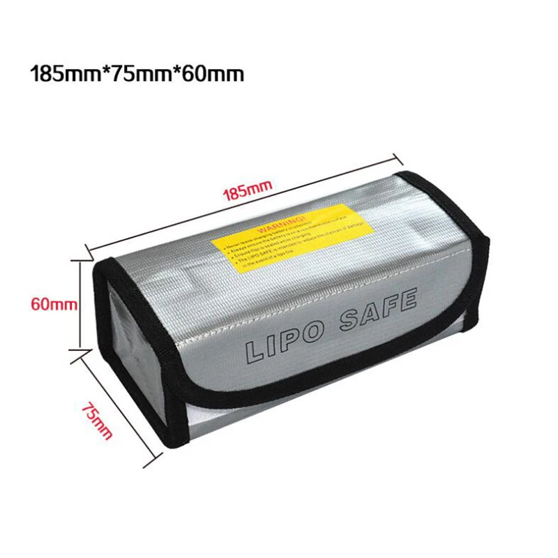Sac Ignifuge pour Batterie Lipo 185x75x60mm - Protection Antidéflagrante