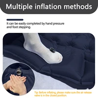 Matelas pneumatique simple de 10 cm d'épaisseur avec oreiller, gonflage sans pompe, lit d'invité pliable ultra confortable et compact pour la maison et les voyages 5