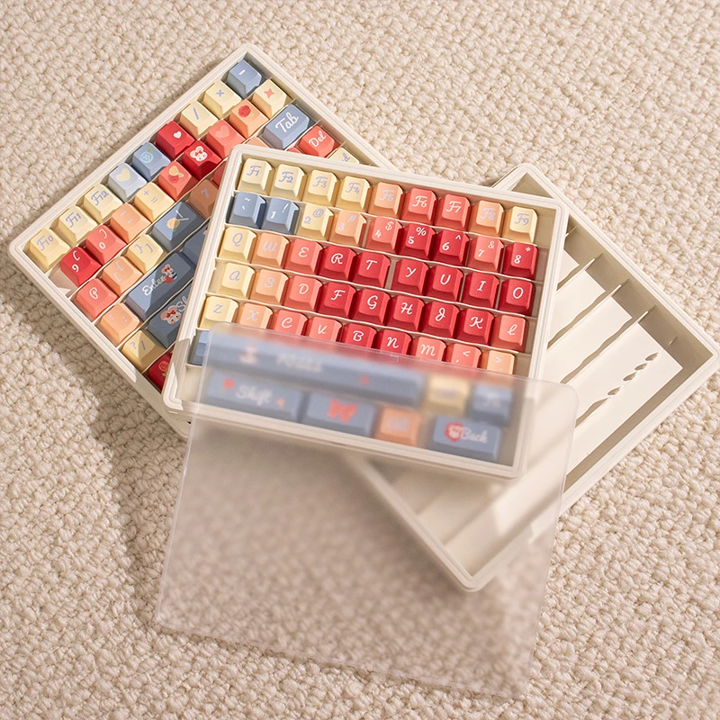 체리 GMK OEM 프로필 기계식 키보드 키 캡, 프로스트 뚜껑, 키 보관 가방, 케이스 박스, 3 레이어 키캡