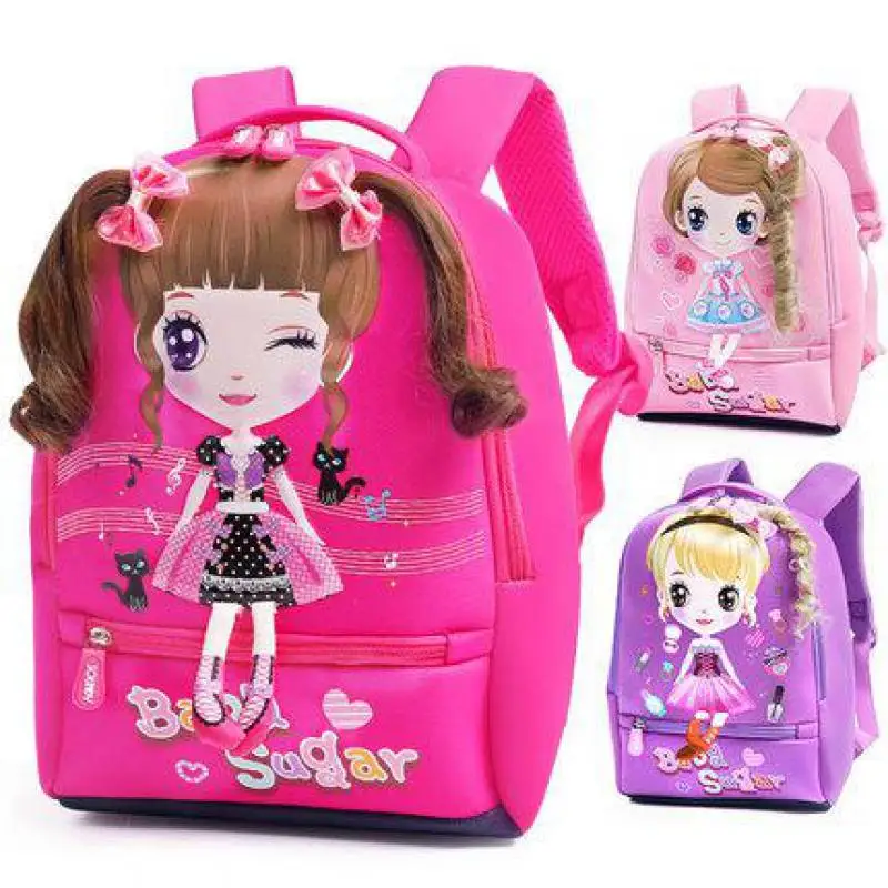 New School Bags Little Girls Backpack Women Sweet Cartoon Image Children Rugzak Schooltas Book Bag Children Bag Plecaki Plecak