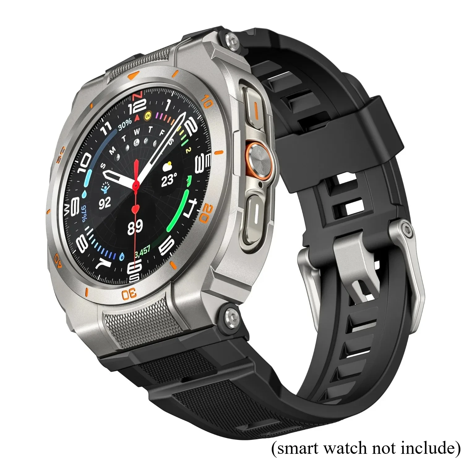 Enhanced Metal Case and Silicone Sport Strap Combo